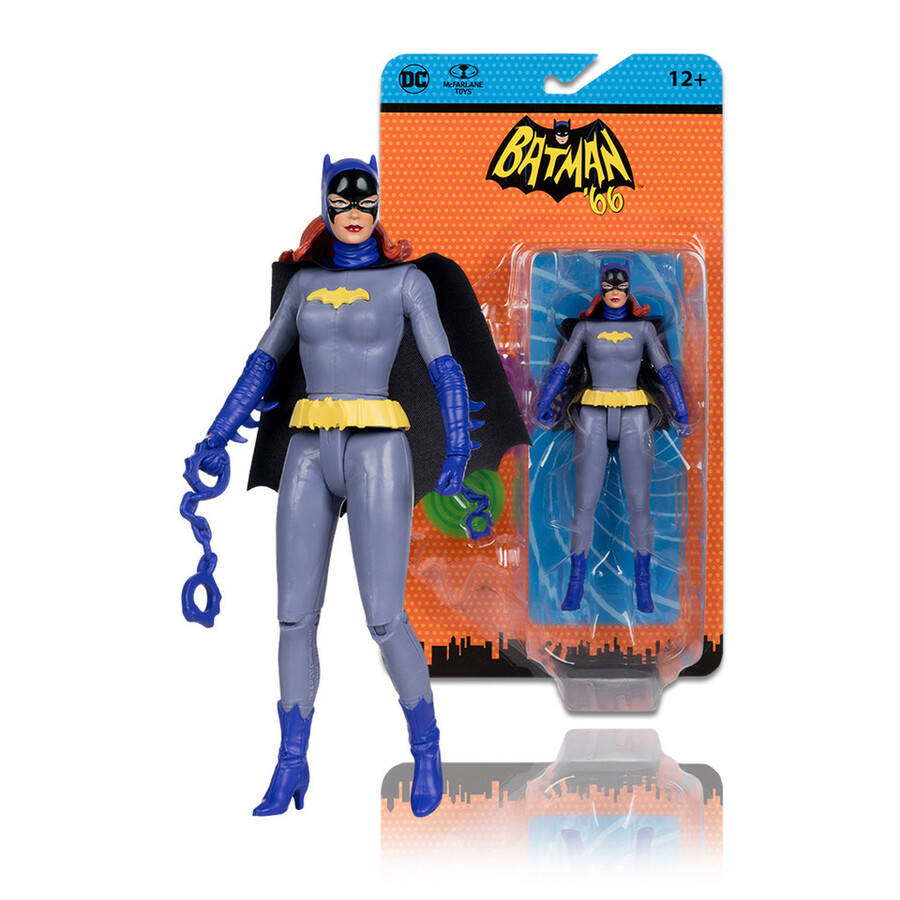 batgirl in black-grey dc retro batman 66 comic 6 figure