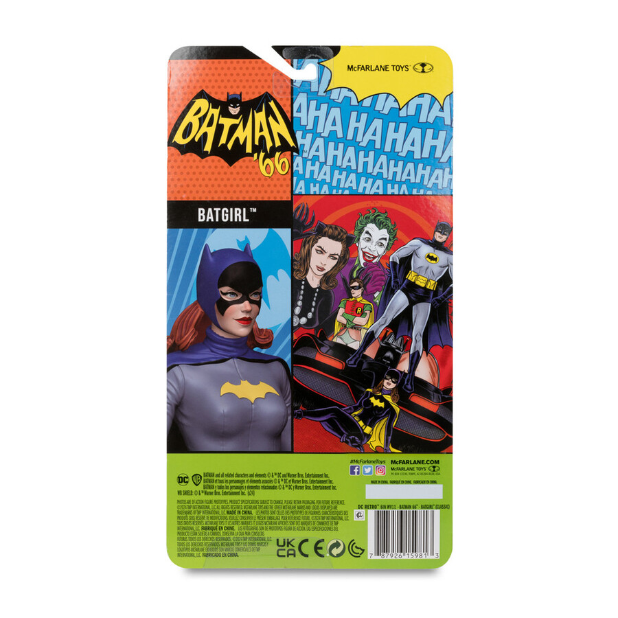 batgirl in black-grey dc retro batman 66 comic 6 figure