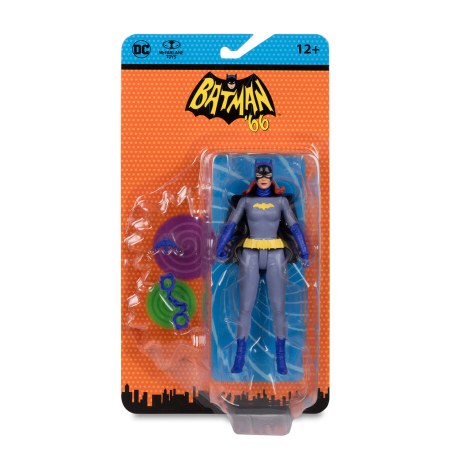 batgirl in black-grey dc retro batman 66 comic 6 figure