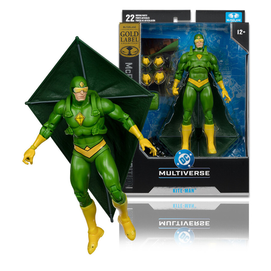 kite-man batman rogues mcfarlane collector edition gold label 7 figure