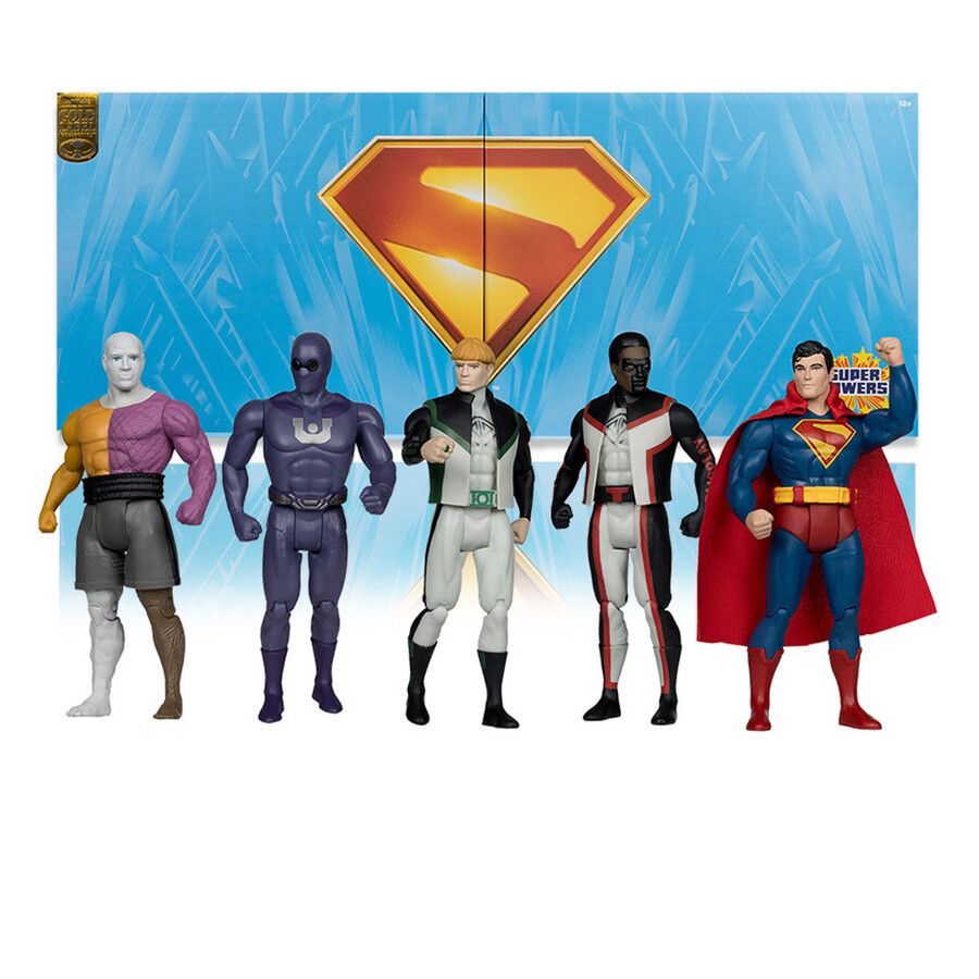 superman movie dc super powers 5-pack bundle gold label