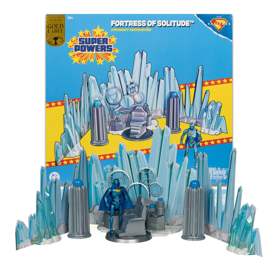 fortress of solitude supermans headquarters wrobot dc super powers superman movie gold label playset