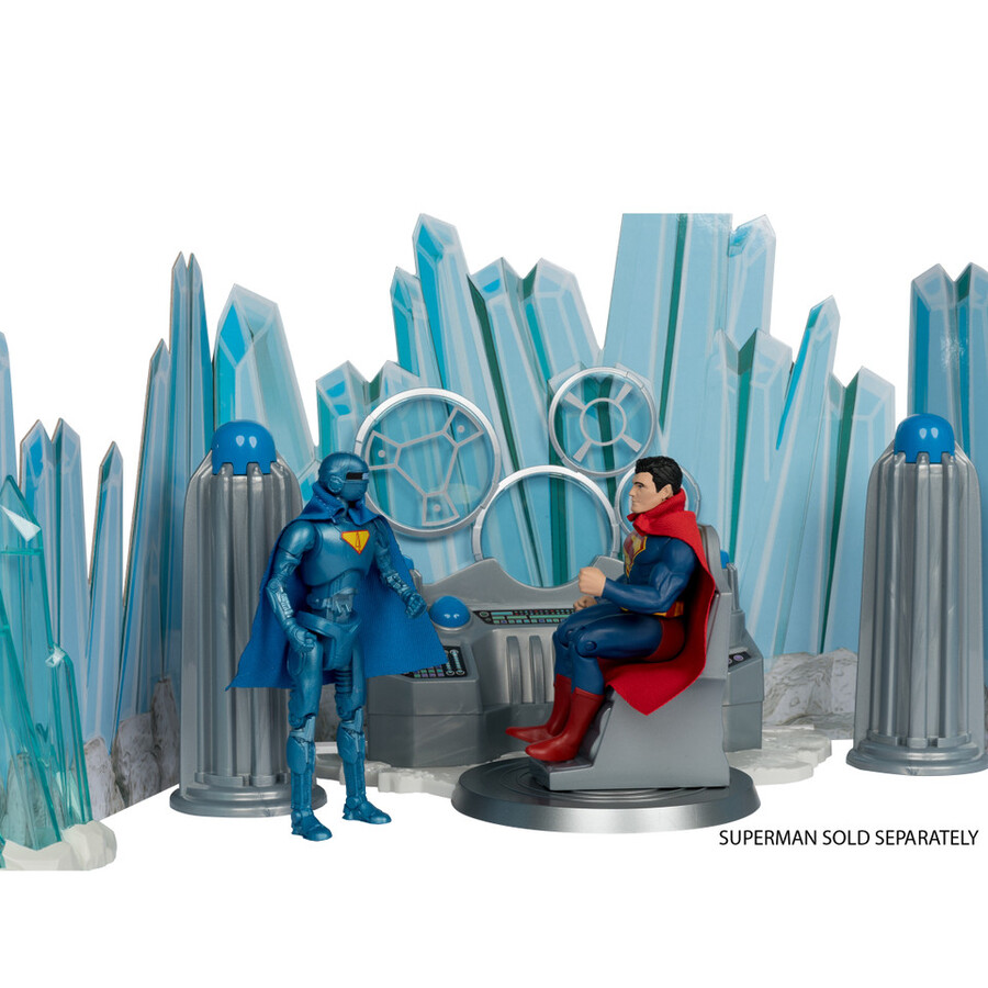 fortress of solitude supermans headquarters wrobot dc super powers superman movie gold label playset