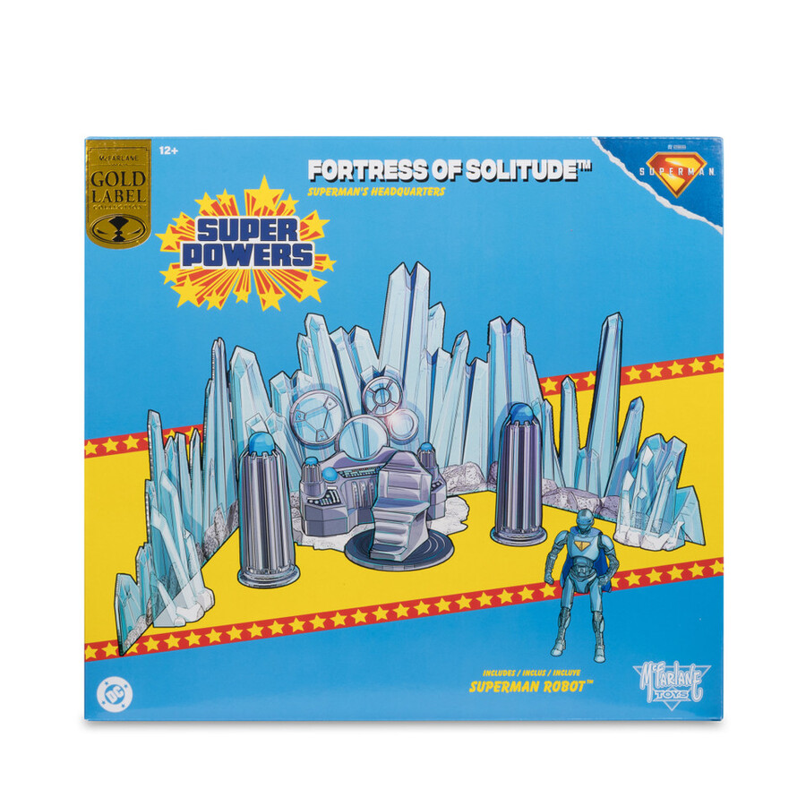 fortress of solitude supermans headquarters wrobot dc super powers superman movie gold label playset