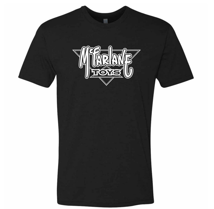 mcfarlane toys retro logo white and black exclusive t-shirt