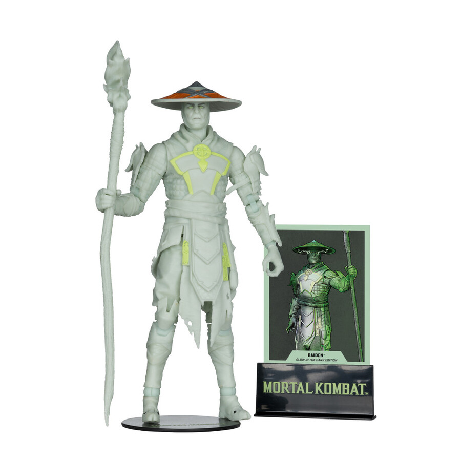 raiden mortal kombat glow in the dark edition gold label 7 figure