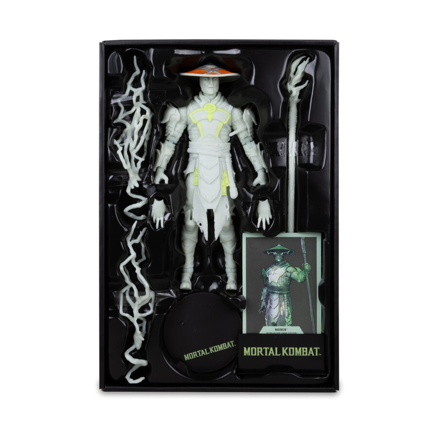 raiden mortal kombat glow in the dark edition gold label 7 figure