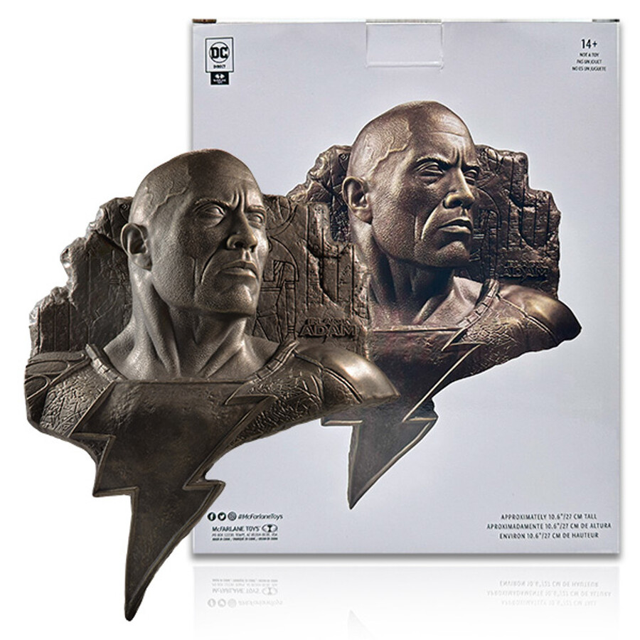 black adam dc icons 3d wall relief with digital collectible