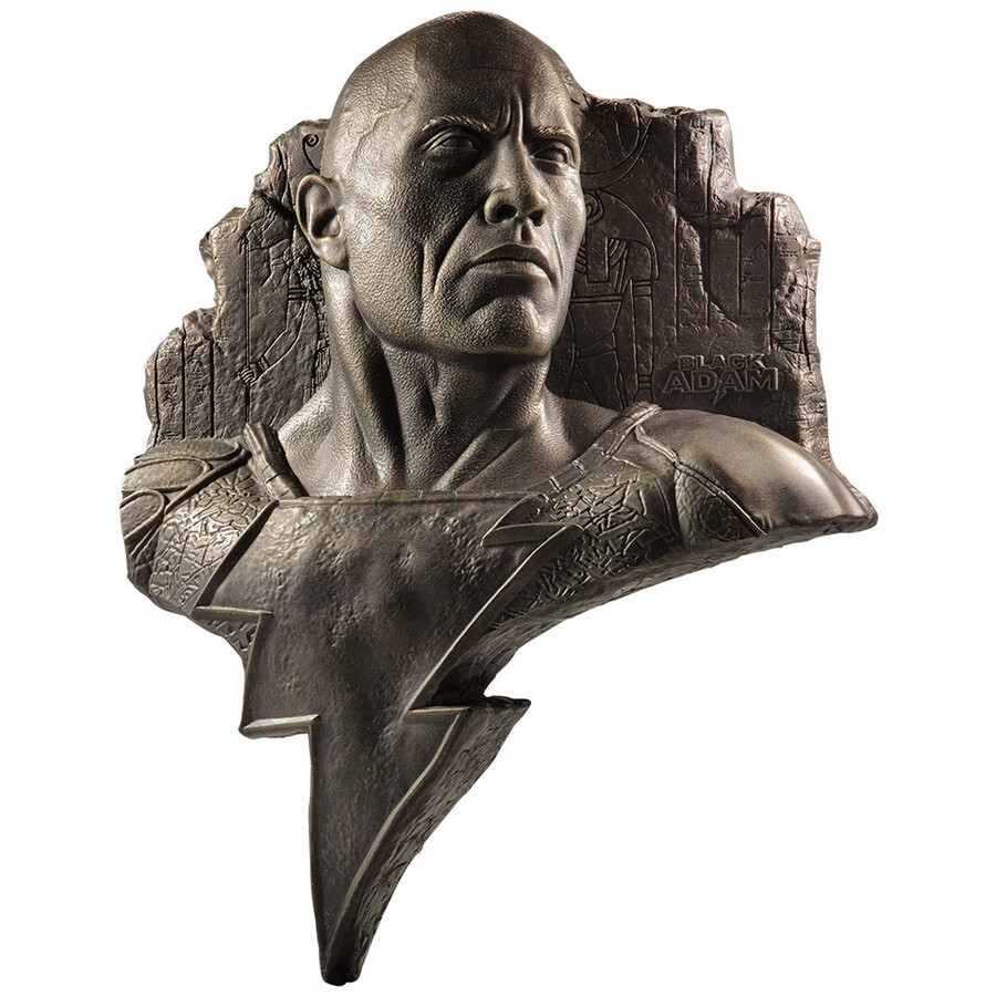 black adam dc icons 3d wall relief with digital collectible