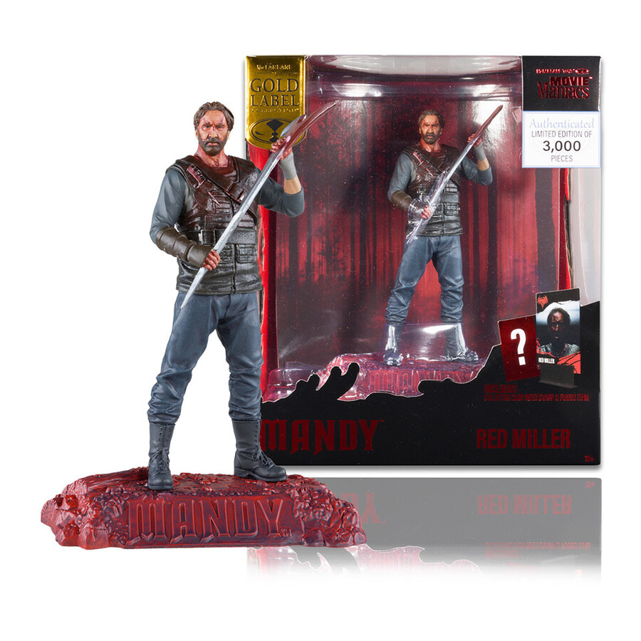 red miller mandy movie maniacs 6 posed figure gold label mcfarlane toys store exclusive