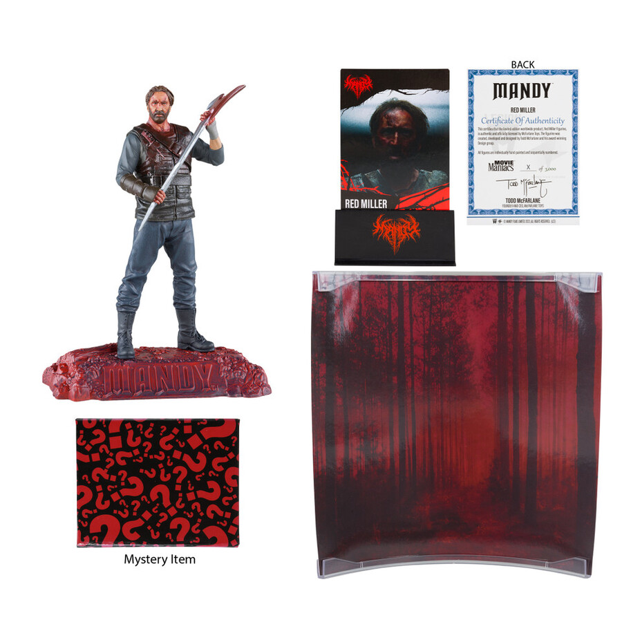 red miller mandy movie maniacs 6 posed figure gold label mcfarlane toys store exclusive