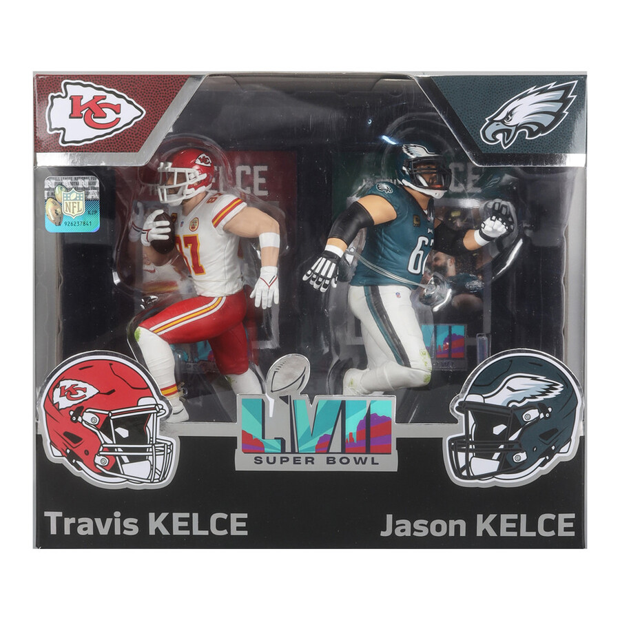 jason kelce and travis kelce super bowl lvii philadelphia eagleskansas city chiefs nfl 2-pack 7 figures mcfarlanes sportspicks