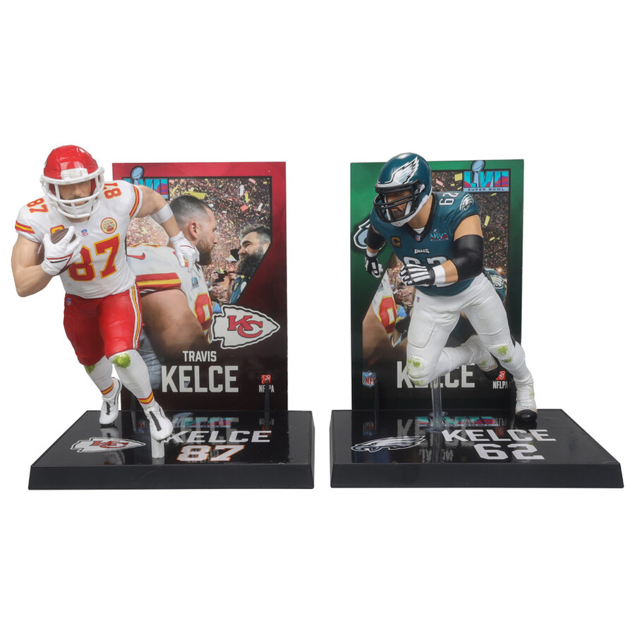 jason kelce and travis kelce super bowl lvii philadelphia eagleskansas city chiefs nfl 2-pack 7 figures mcfarlanes sportspicks