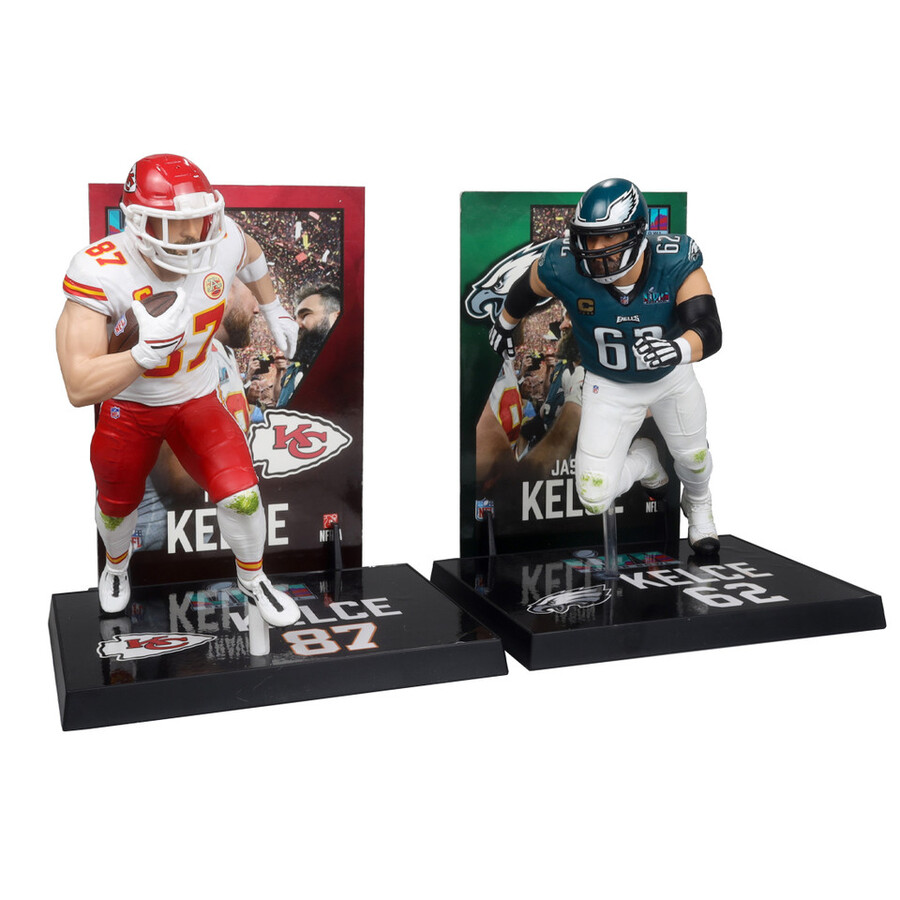 jason kelce and travis kelce super bowl lvii philadelphia eagleskansas city chiefs nfl 2-pack 7 figures mcfarlanes sportspicks