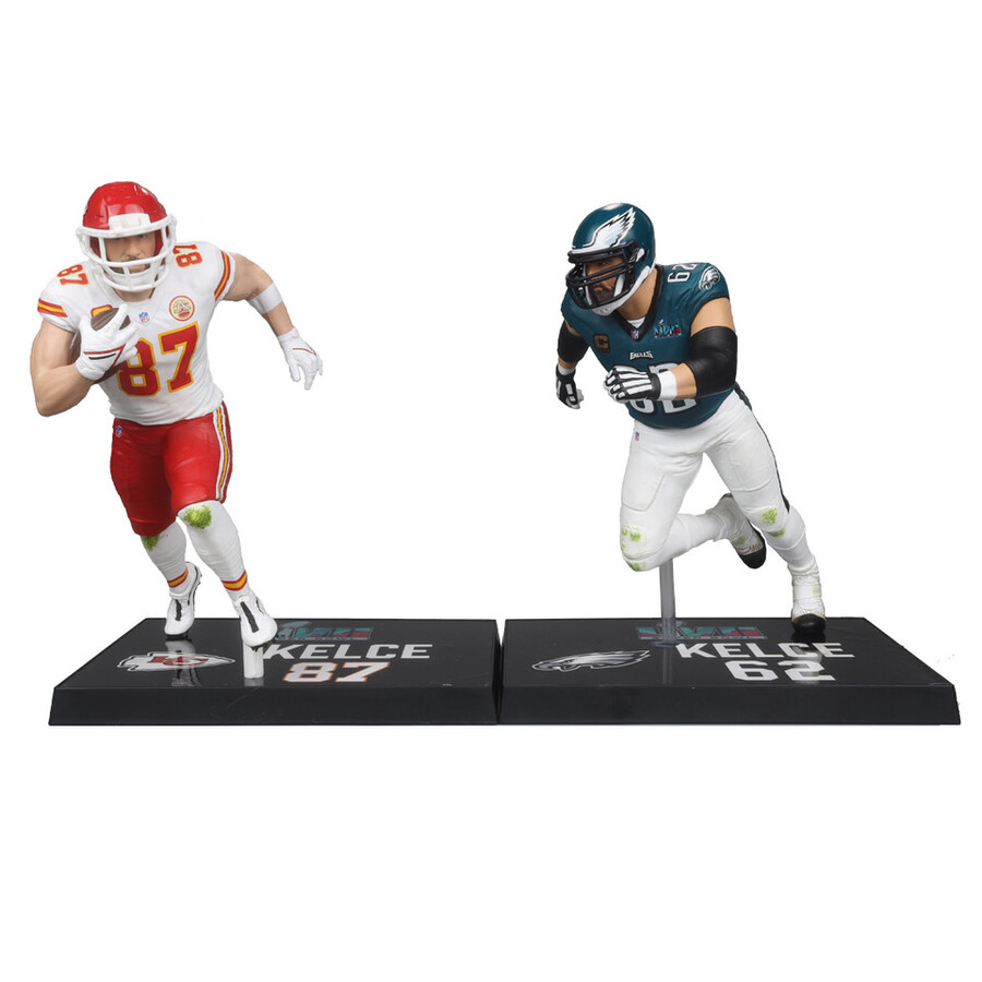 jason kelce and travis kelce super bowl lvii philadelphia eagleskansas city chiefs nfl 2-pack 7 figures mcfarlanes sportspicks