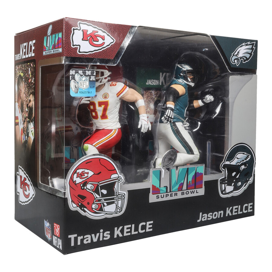 jason kelce and travis kelce super bowl lvii philadelphia eagleskansas city chiefs nfl 2-pack 7 figures mcfarlanes sportspicks