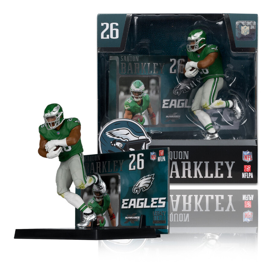 saquon barkley wclassic uniform - kelly green philadelphia eagles nfl factory sealed case 6