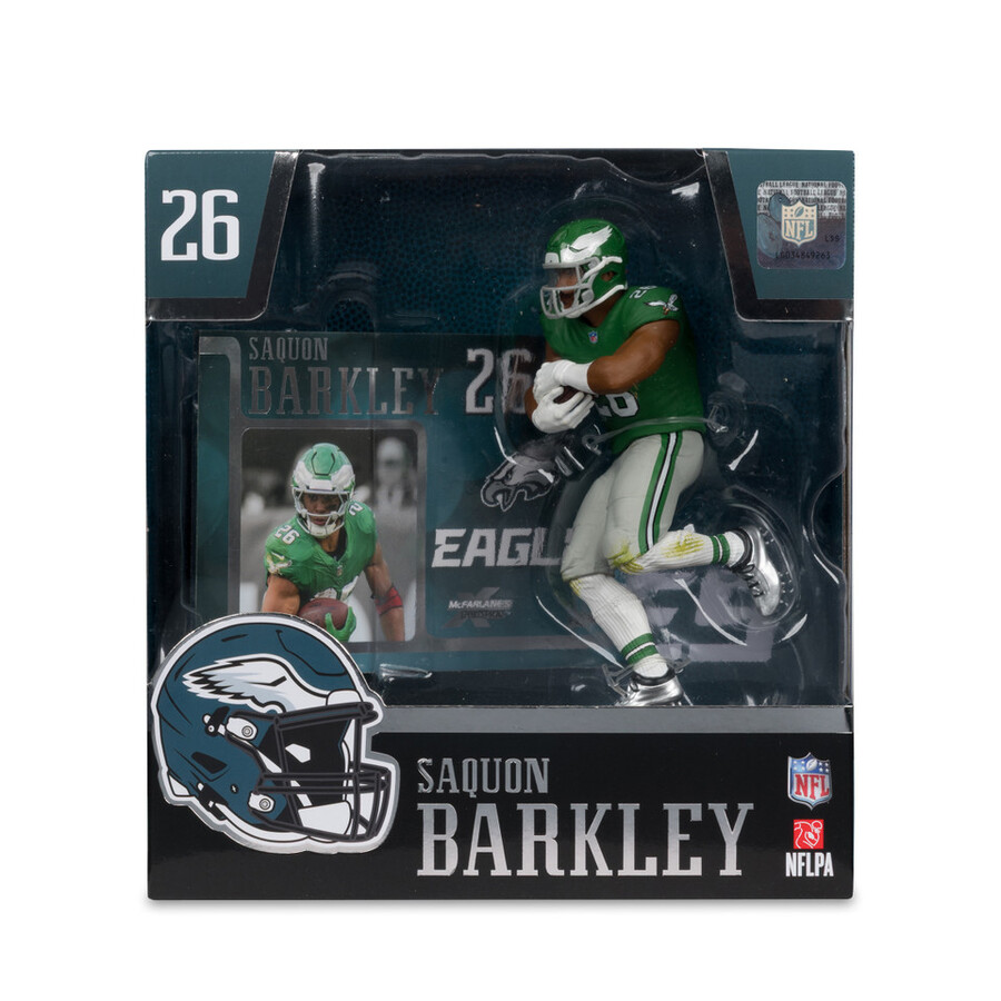 saquon barkley wclassic uniform - kelly green philadelphia eagles nfl factory sealed case 6