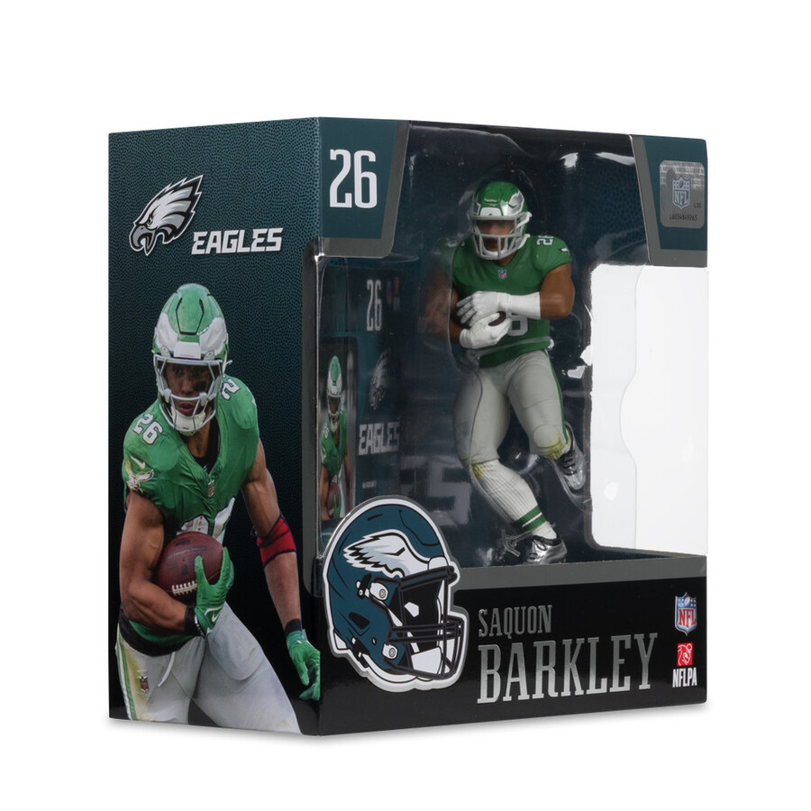 saquon barkley wclassic uniform - kelly green philadelphia eagles nfl factory sealed case 6