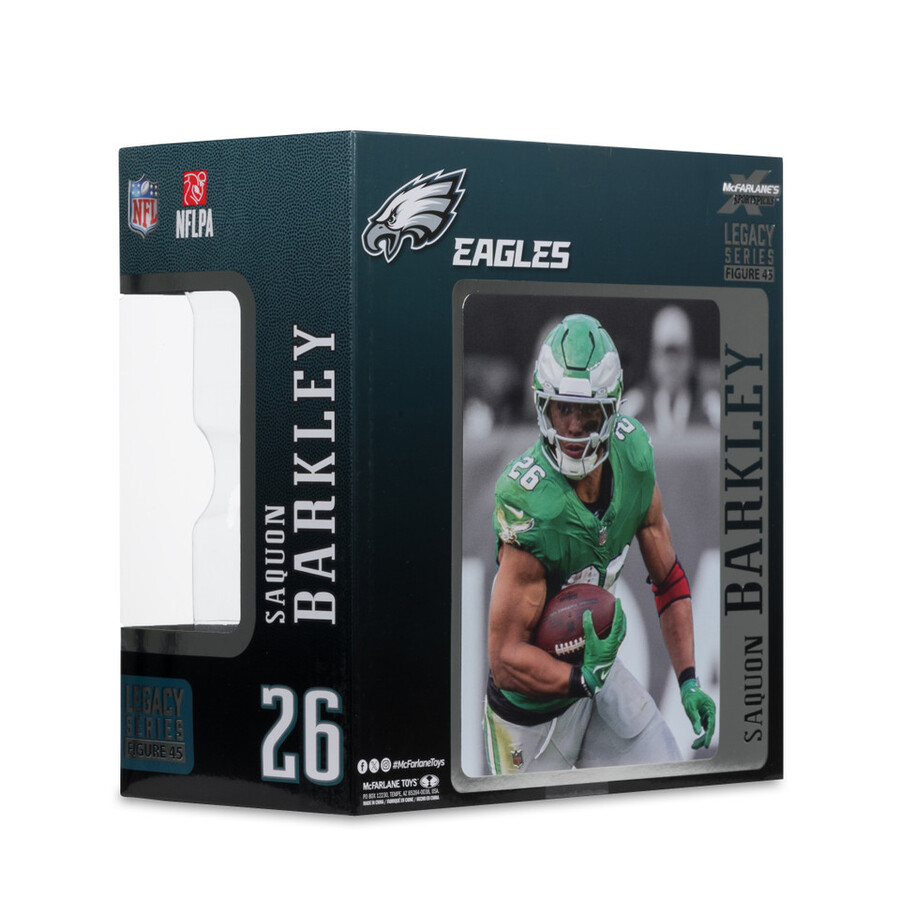 saquon barkley wclassic uniform - kelly green philadelphia eagles nfl factory sealed case 6