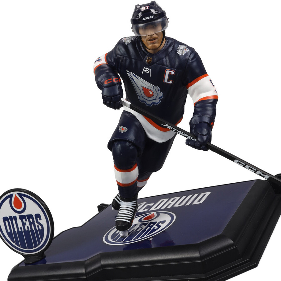 connor mcdavid wspecial edition jersey edmonton oilers gold label nhl 7 figure mcfarlanes sportspicks signed by todd mcfarlane 2001
