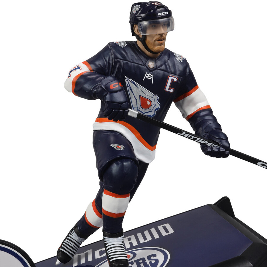 connor mcdavid wspecial edition jersey edmonton oilers gold label nhl 7 figure mcfarlanes sportspicks signed by todd mcfarlane 2001