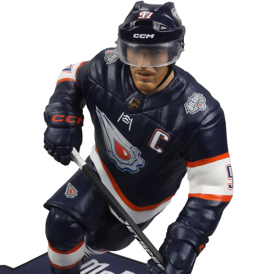 connor mcdavid wspecial edition jersey edmonton oilers gold label nhl 7 figure mcfarlanes sportspicks signed by todd mcfarlane 2001
