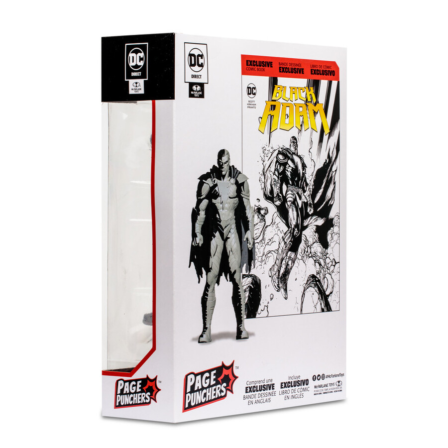 black adam line art variant dc page punchers 7 figure wcomic