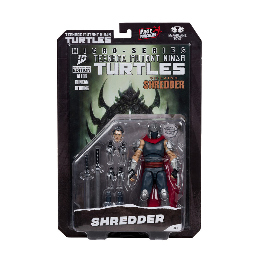 shredder page punchers teenage mutant ninja turtles 5 figure wcomic