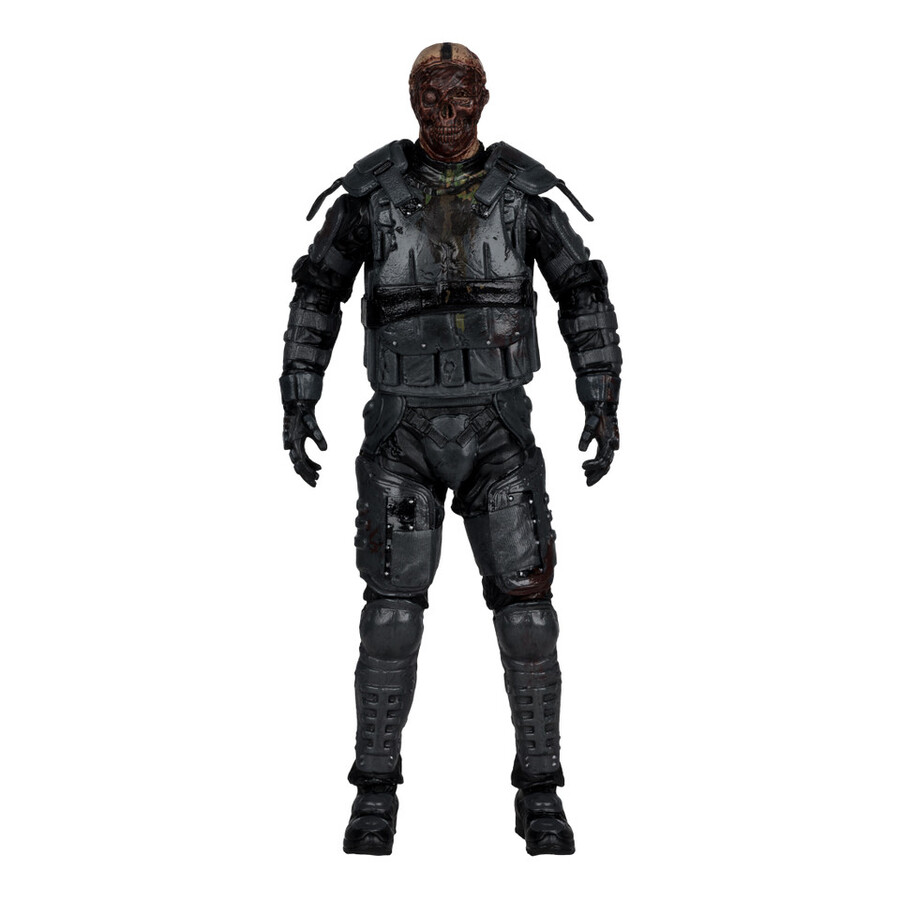 gas mask zombie the walking dead 5 figure