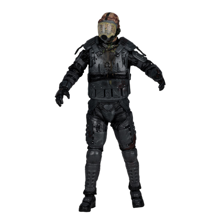 gas mask zombie the walking dead 5 figure