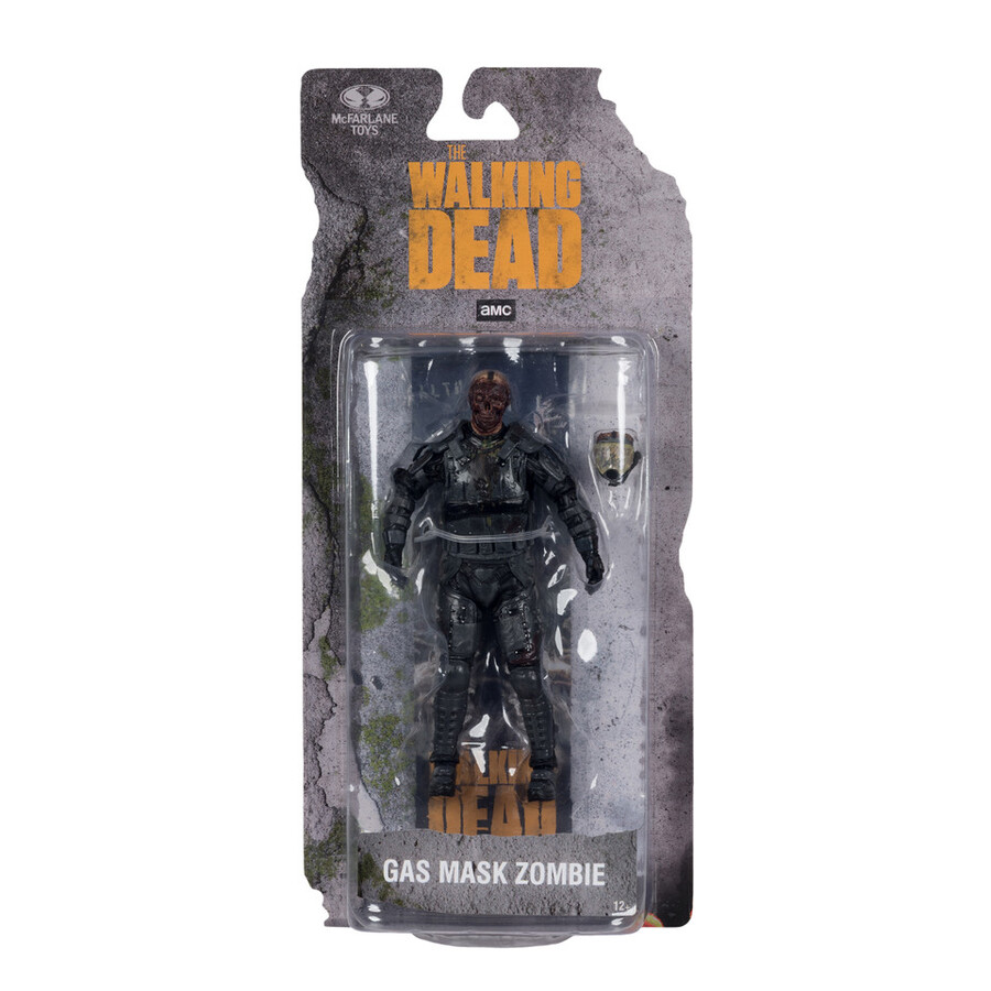gas mask zombie the walking dead 5 figure