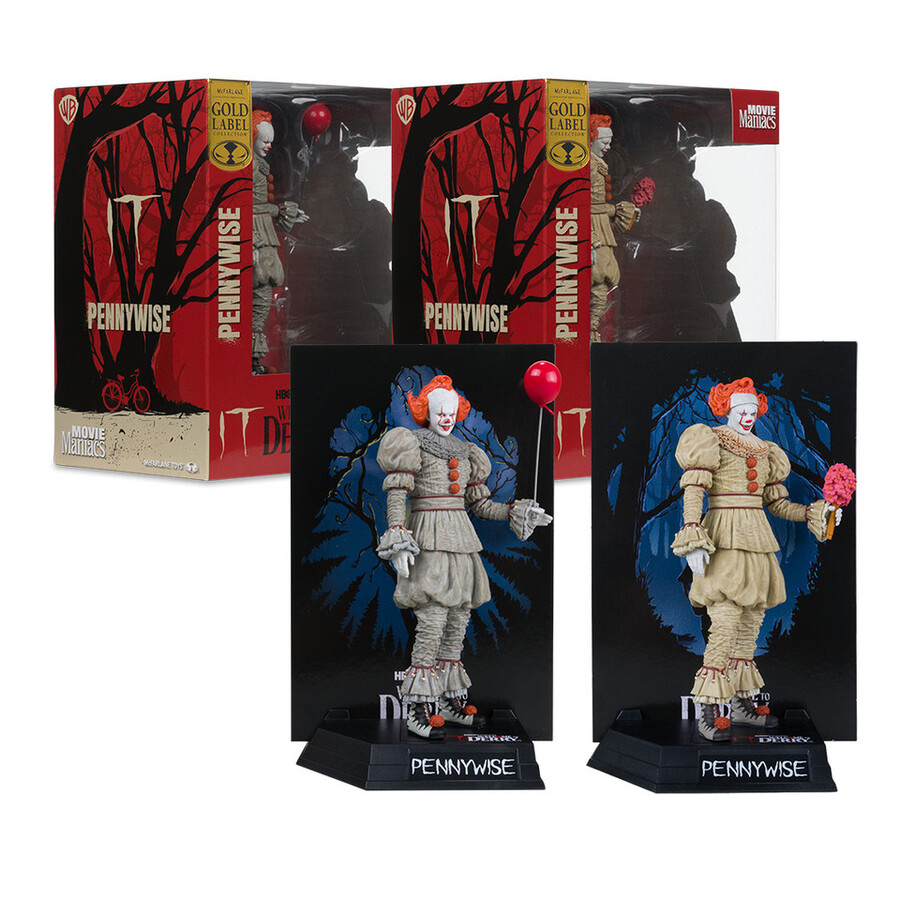 pennywisepennywise flashback welcome to derry bundle 2 6 posed figures gold label